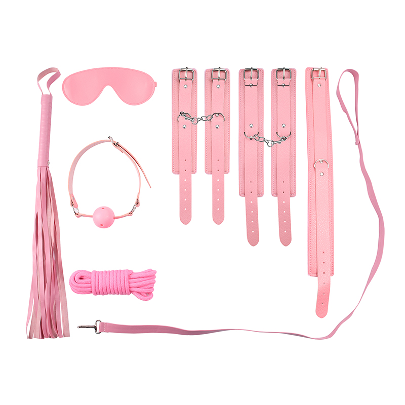 Cheap SM Set Pink Litchi- kuvio / Smooth Pattern Bondage Set Adult Sex Toys